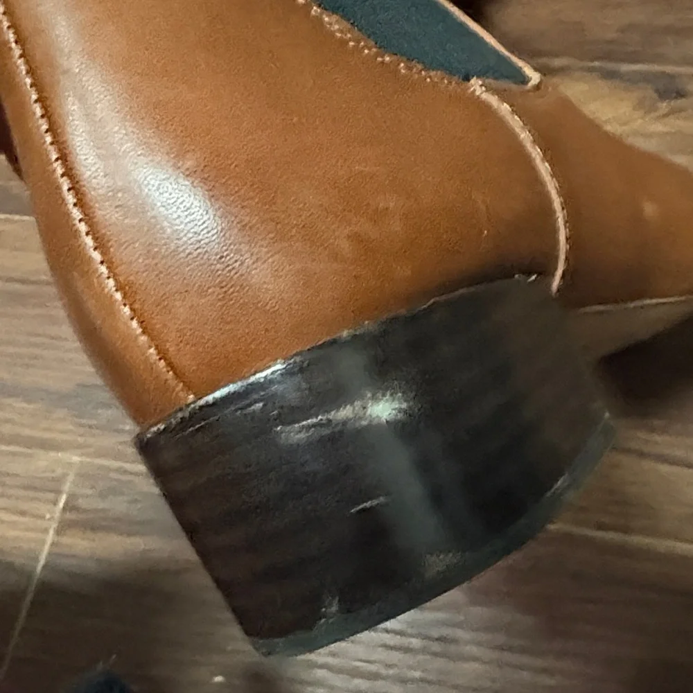 J Crew Brown Leather Ankle Boots